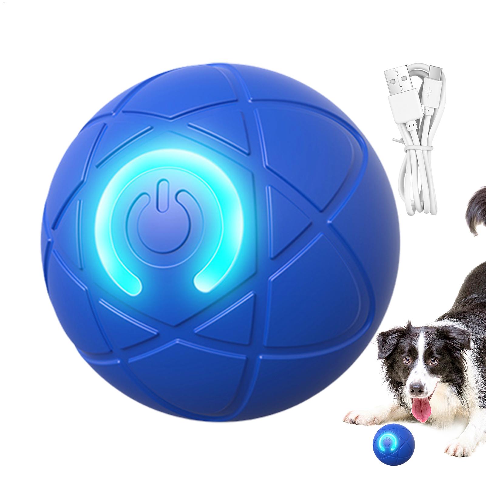 Automatic Moving Dog Ball - Mainan Anjing Interaktif Pintar untuk Penggigit