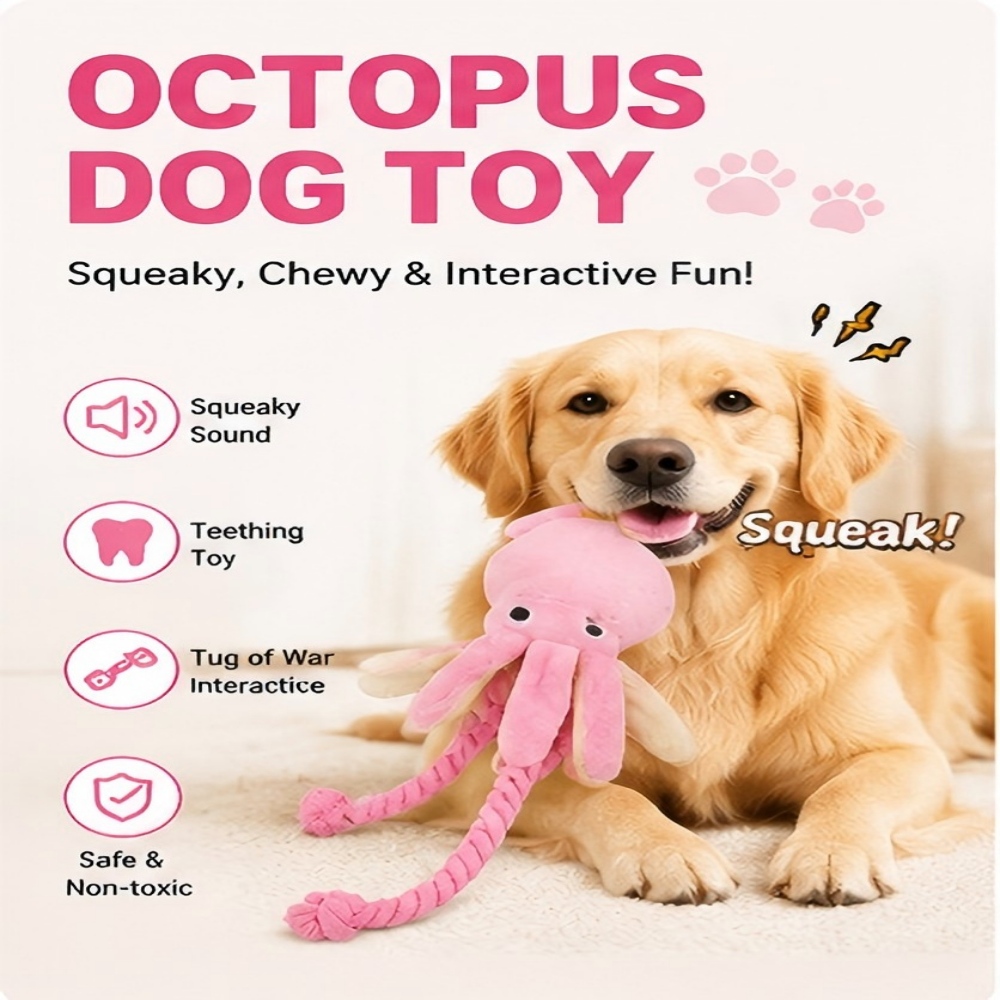 Dog Rope Toy Aggressive Chewers - Mainan Kunyah Anjing Berbentuk Gurita Raksasa