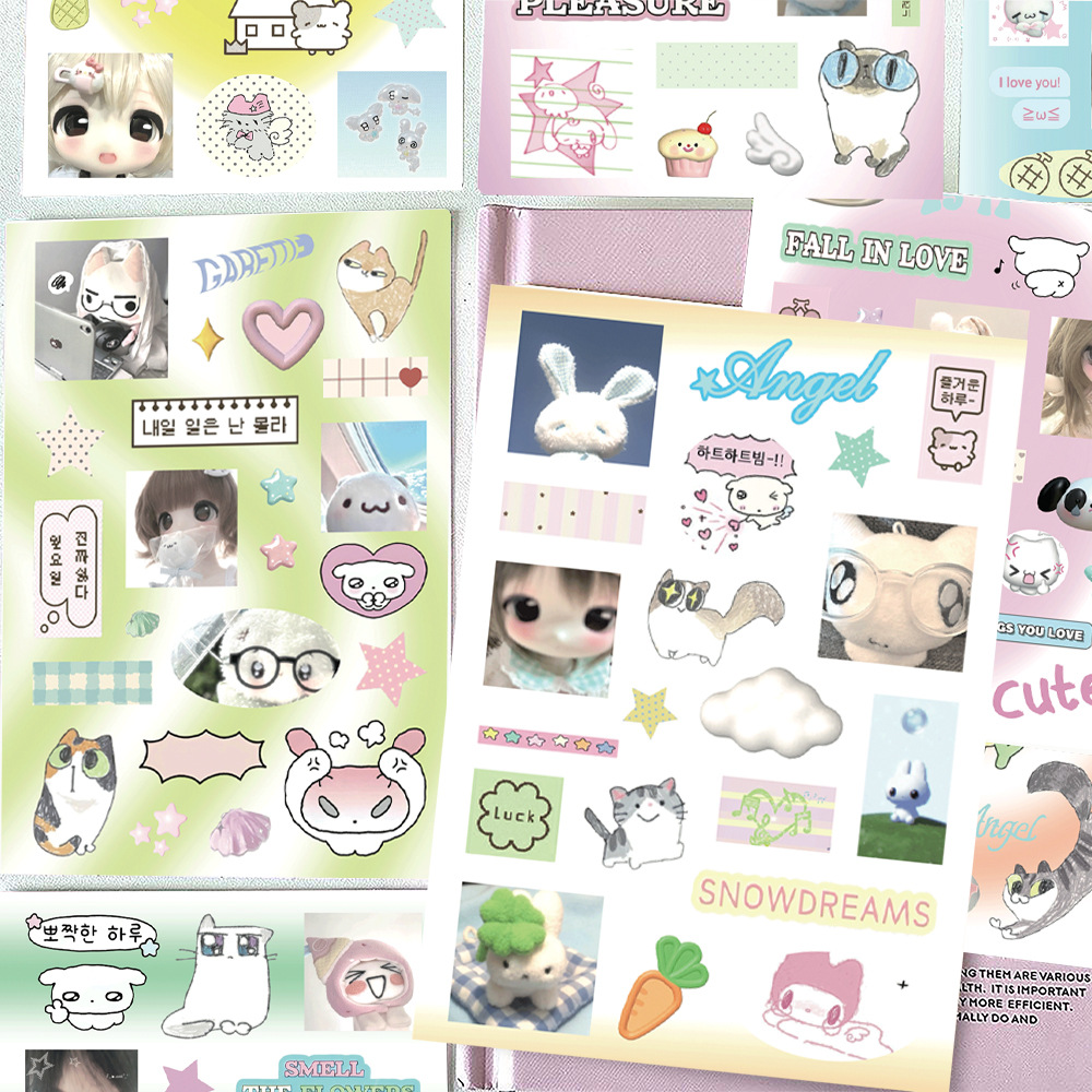 Cat Toys - 8PCS Stiker Kucing Imut dan Menggemaskan