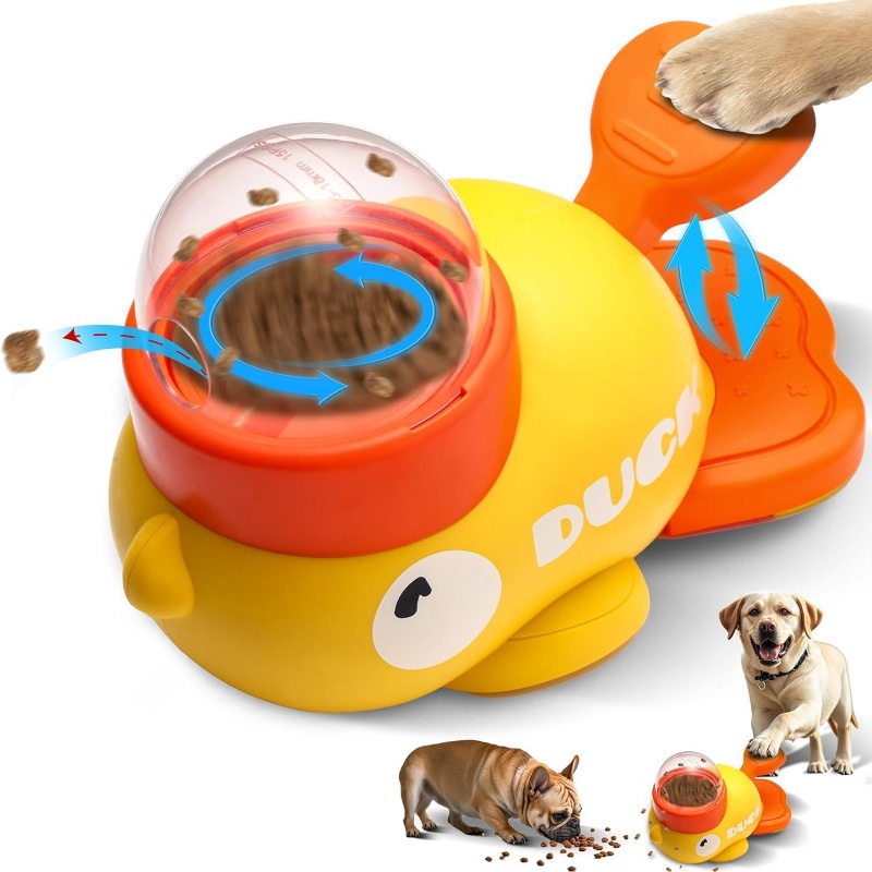 Dog Puzzle Feeder Toy - Dispenser Camilan Kucing Interaktif Bentuk Bebek