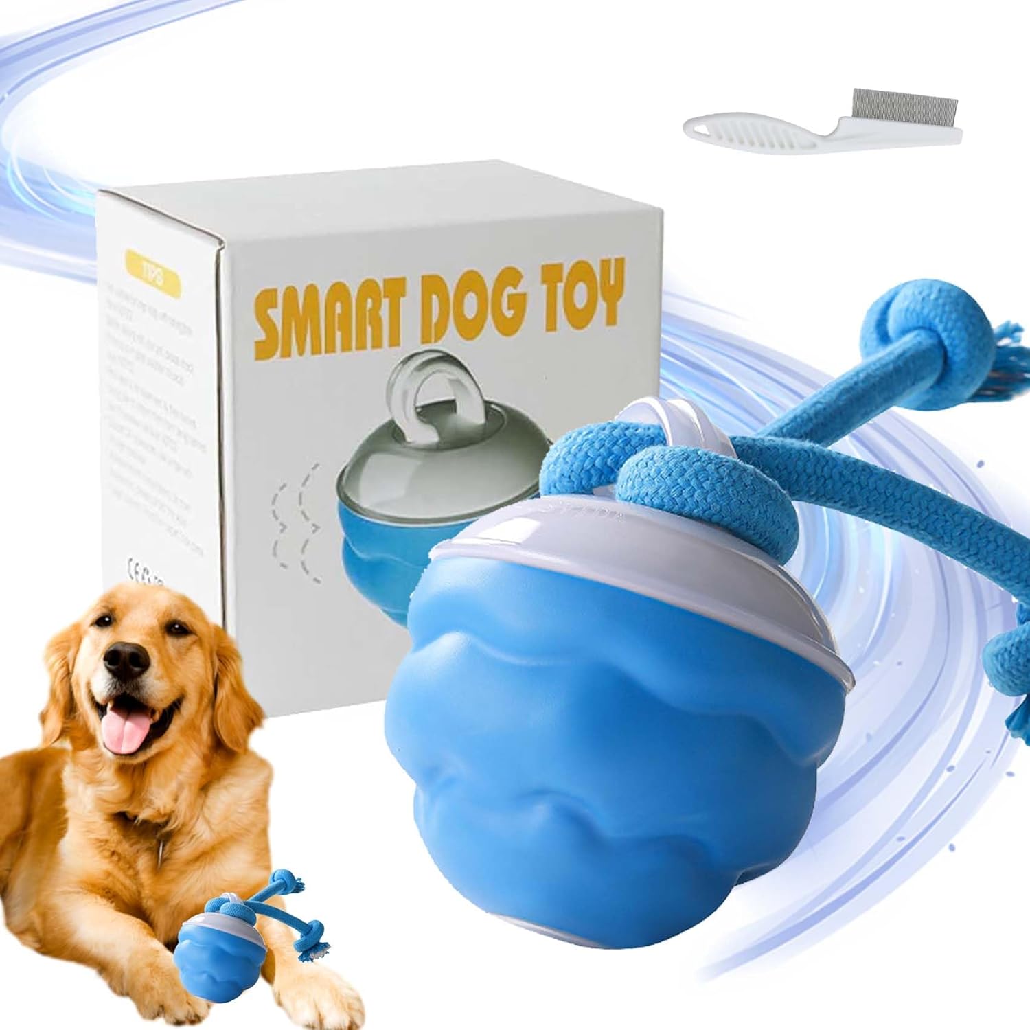 Automatic Moving Dog Ball - Mainan Anjing Pintar, Bola Bergerak Otomatis,