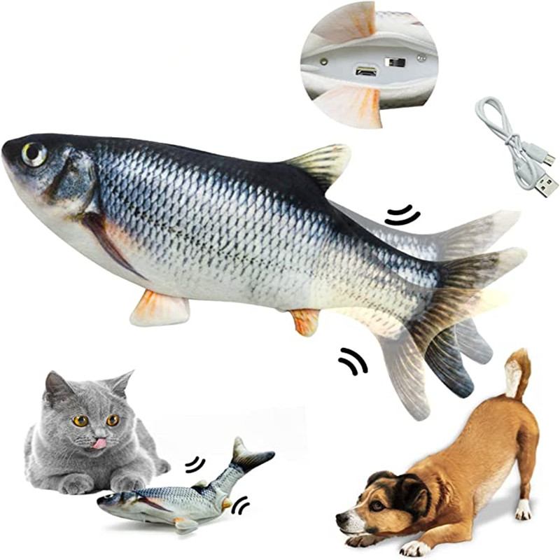 Mainan Kucing Ikan USB Charger - Electric Floppy Fish Dog Toy ulasan dan harga