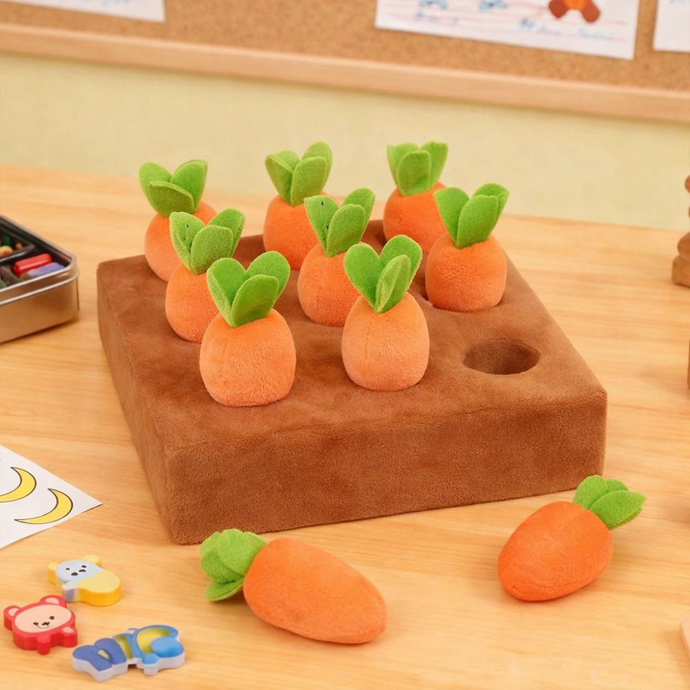 Alas Snuffle Wortel Penghilang - Interactive Squeaky Plush Dog Toy ulasan dan harga