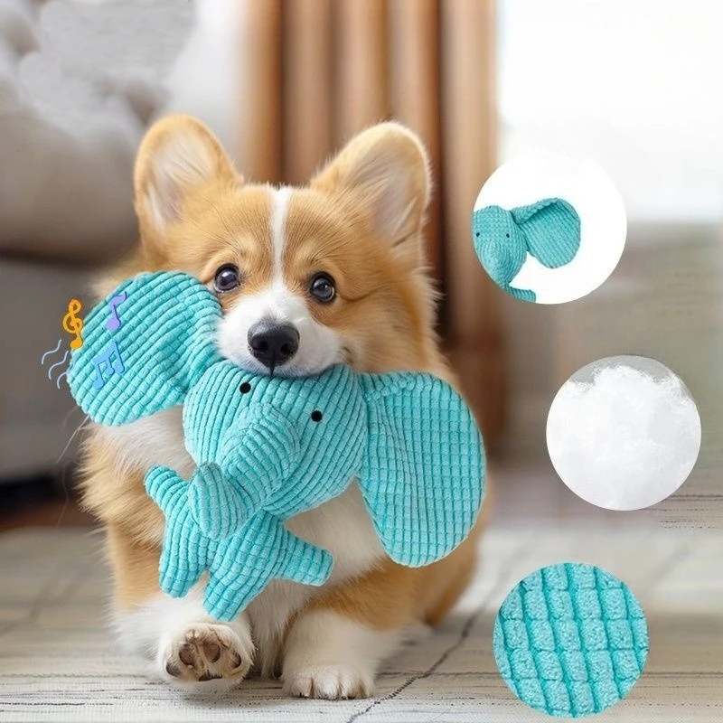 Mainan Anjing Gajah Plush Lucu - Interactive Squeaky Plush Dog Toy ulasan dan harga