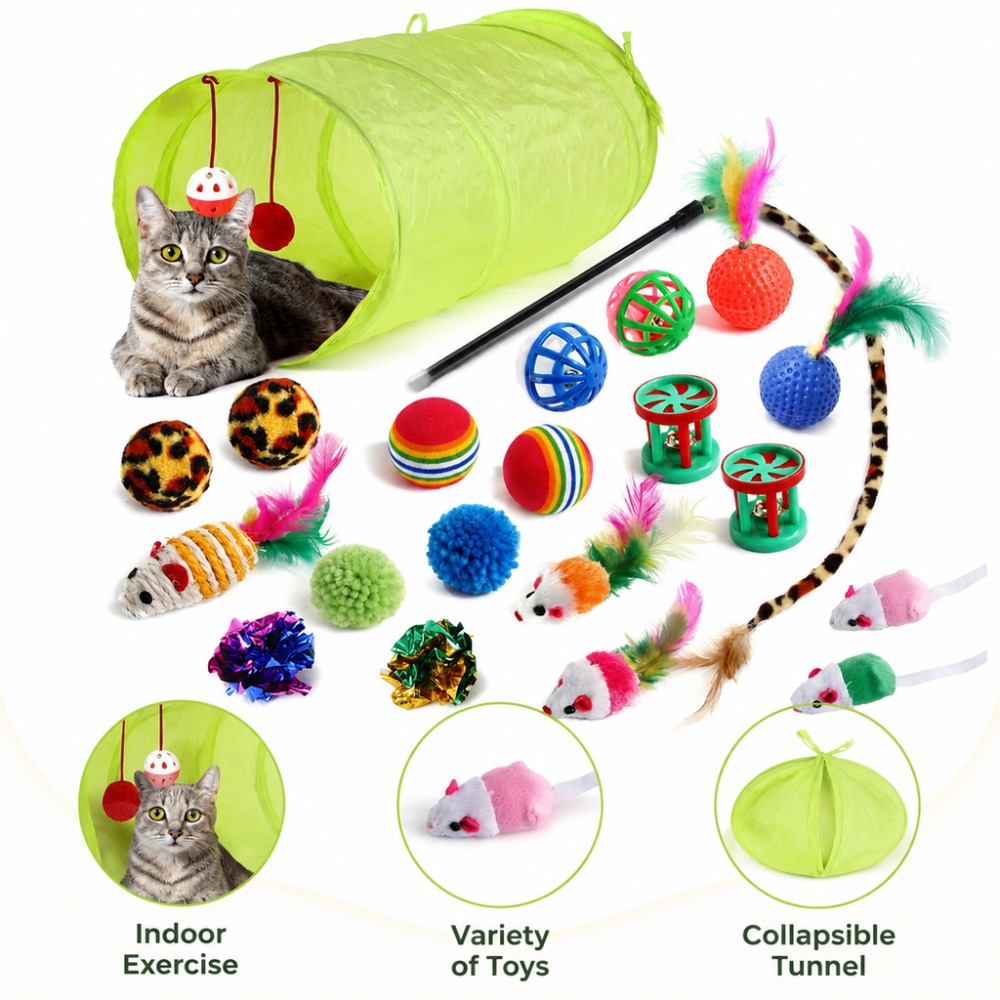 Set Mainan Kucing Beragam: Ton - Catnip Interactive Plush Mouse ulasan dan harga